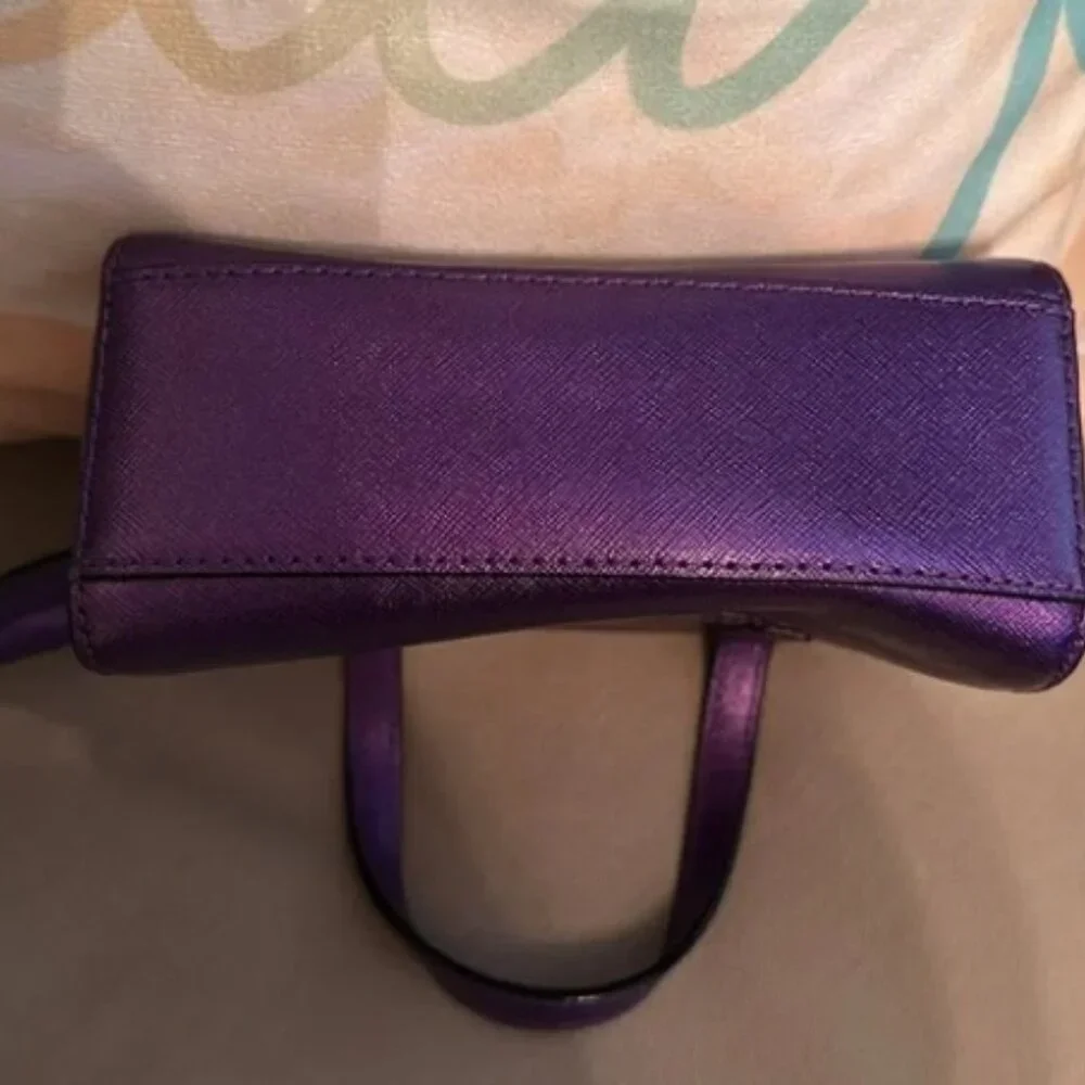 Kate Spade NY Metallic Purple Crossbody Purse